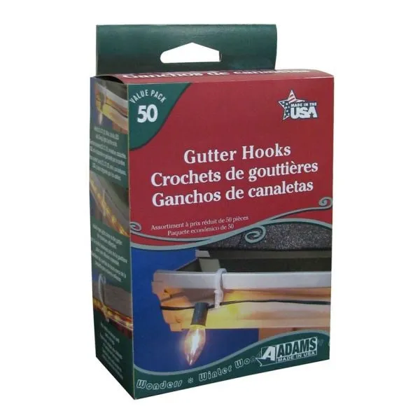 Set of 50 Gutter Hooks for Lights