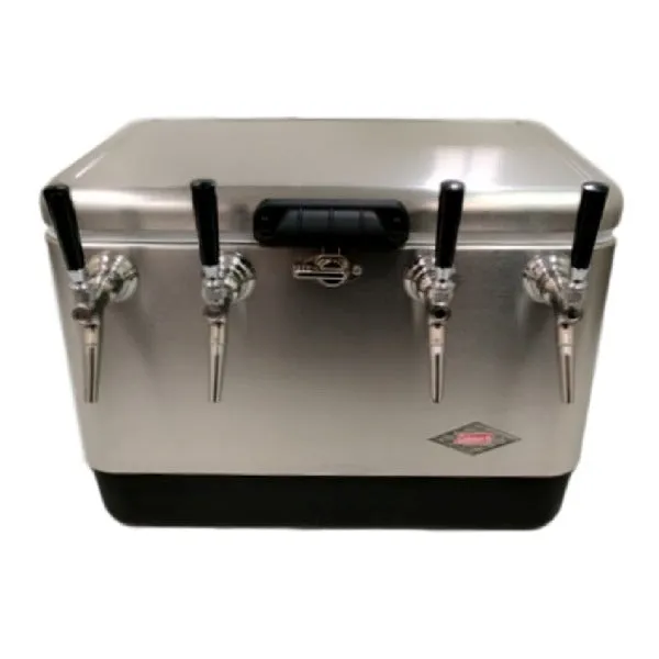 Stainless Steel Jockey Box Cooler - 4 Taps, 75' Stainless Steel Coils