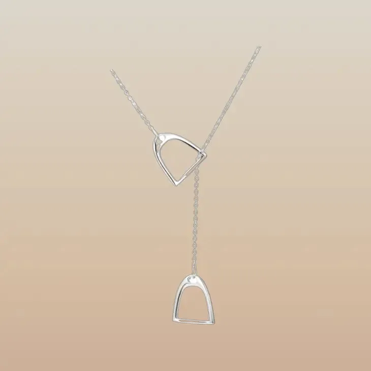 Sterling Silver Stirrup Chain Necklace