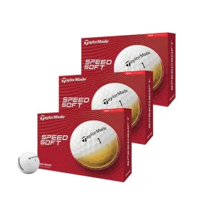 TaylorMade 2024 SpeedSoft White Golf Balls (3 Dozen)