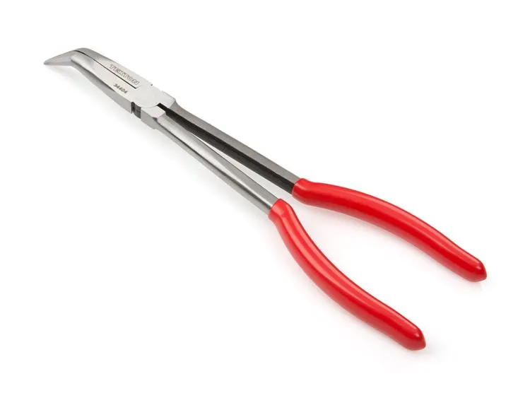 TEKTON 34404 11-Inch Long Reach 45-Degree Bent Long Nose Pliers