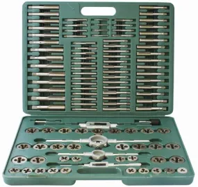 TORK CRAFT TAP & DIE SET 110 PCE - CARBON STEEL 2 - 18mm BLOW MOULD CASE T9111