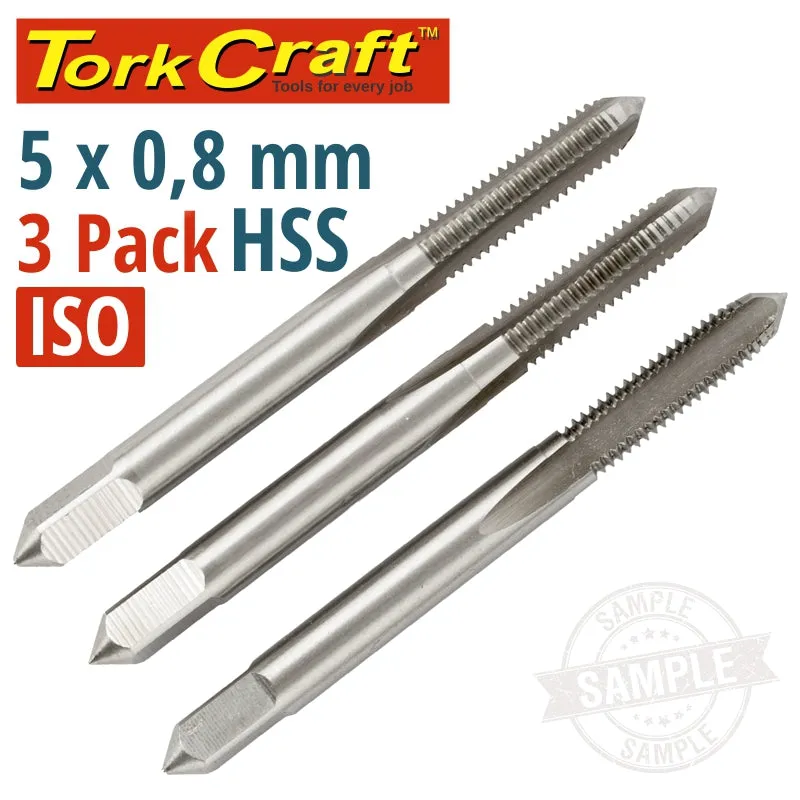 TORK CRAFT TAPS HSS 5X0.8MM ISO 3/PACK NR1050-3