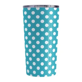 Turquoise Polka Dot Tumbler Cup