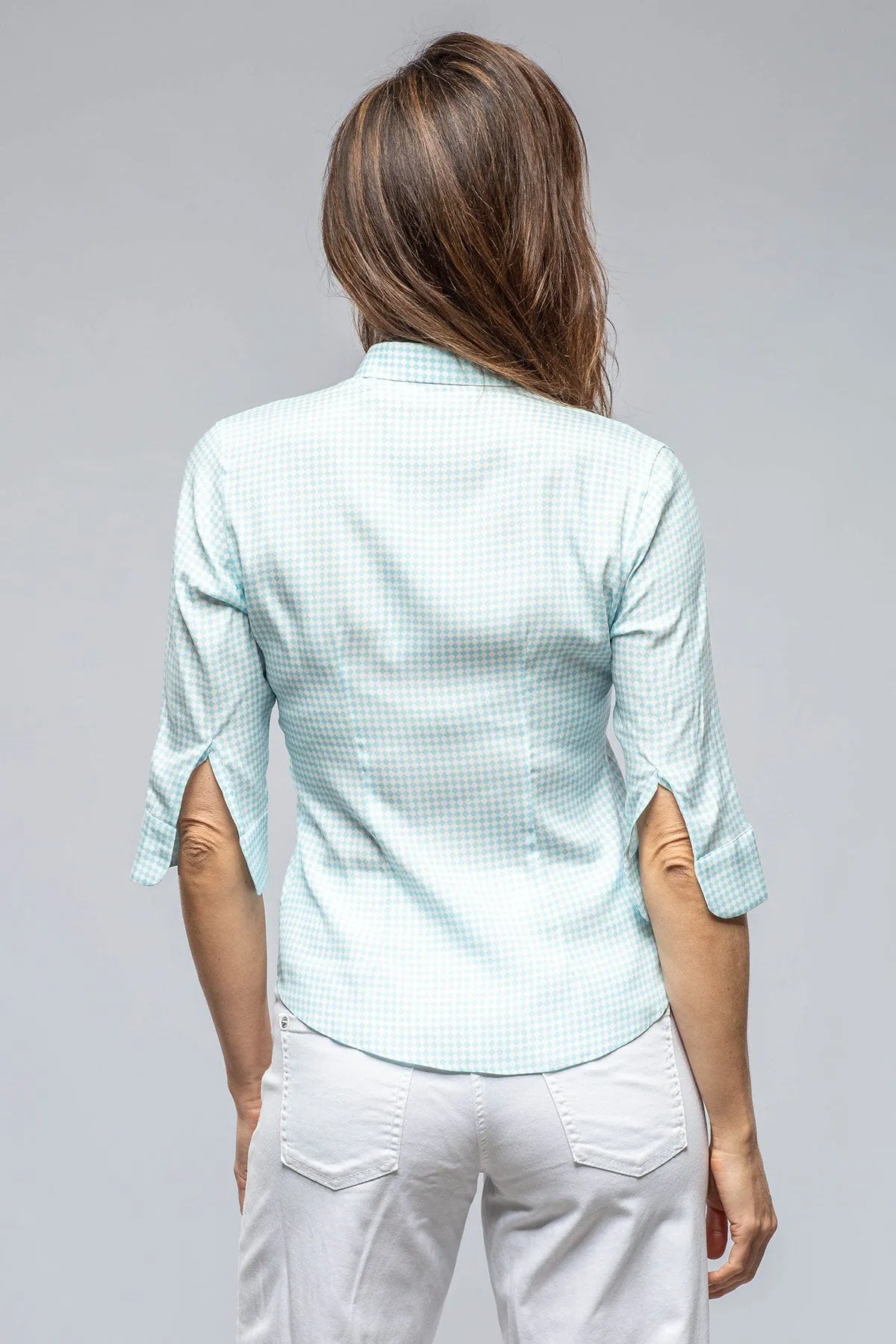 Vacanza 3/4 Silk Shirt In Lt. Blue