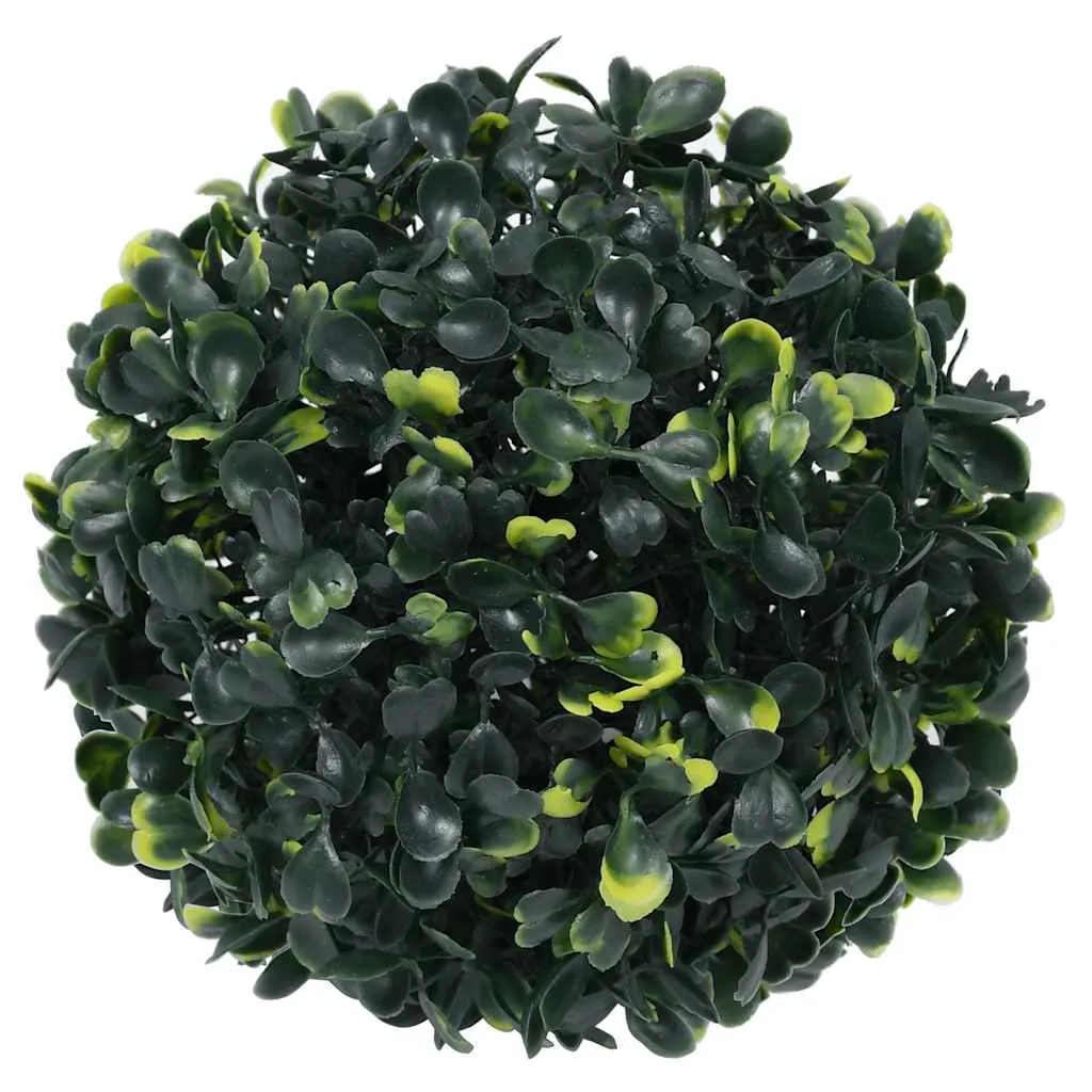 vidaXL Artificial Boxwood Balls with LED Lights 2 pcs Green 22 cm