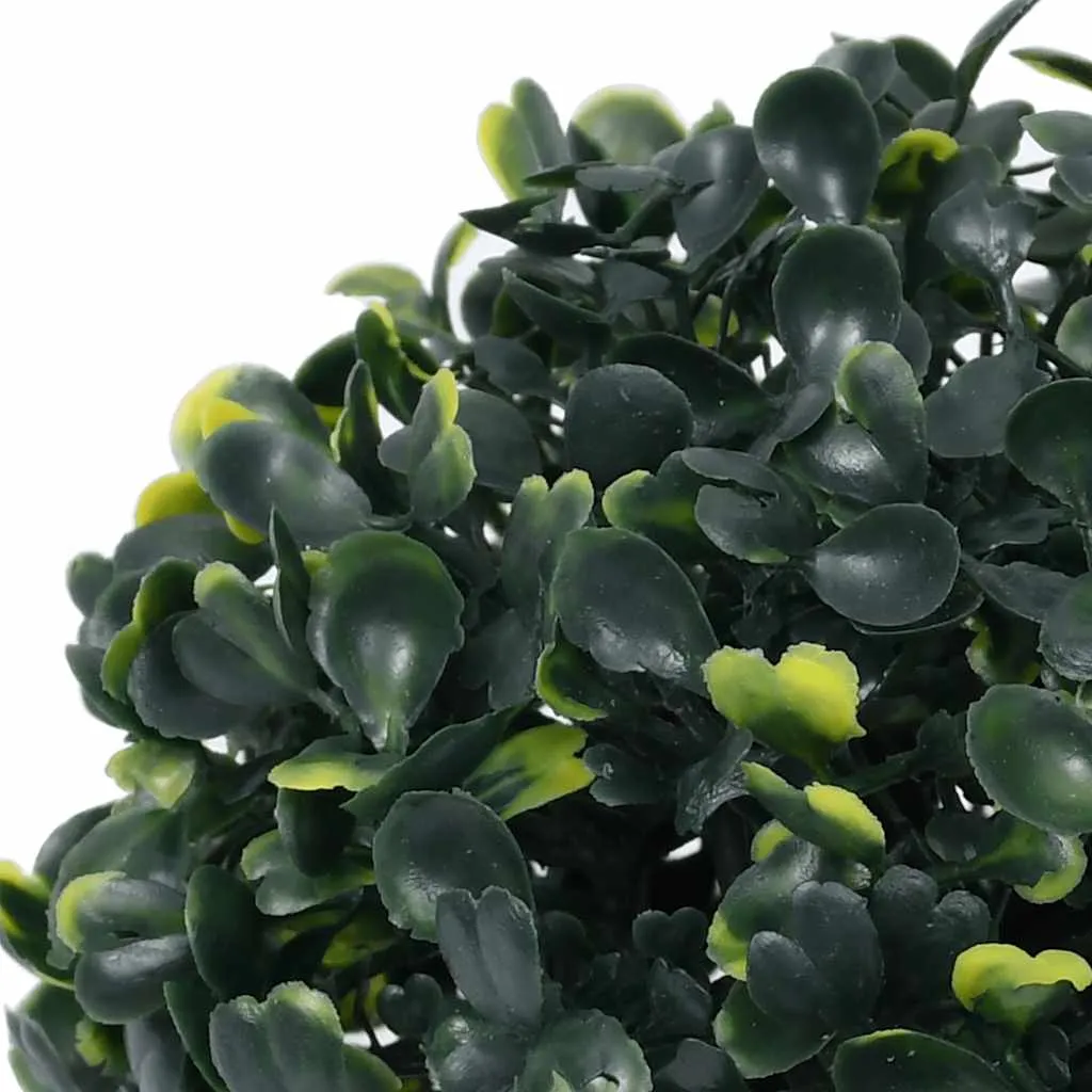 vidaXL Artificial Boxwood Balls with LED Lights 2 pcs Green 22 cm