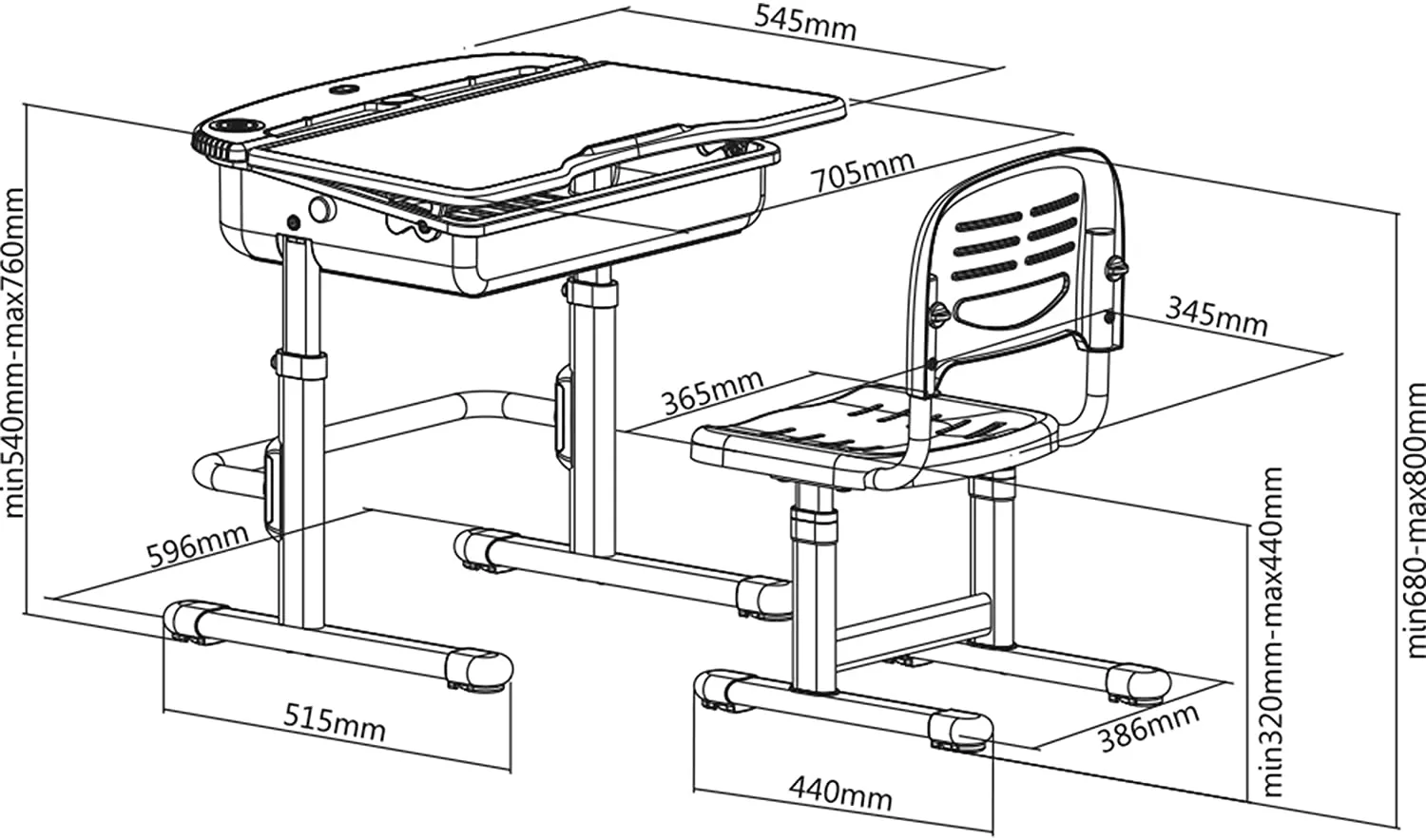 Vipack Comfortline Desk 301 - Pink