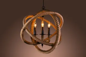 Warehouse of Tiffany's Rope Enclosed 3-light Chandelier