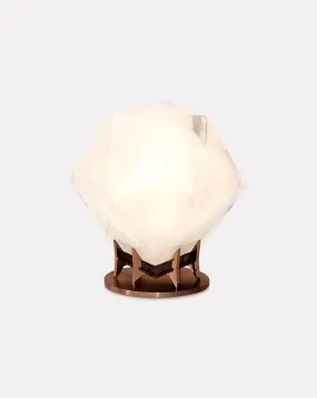 Welles White Glass and Bronze Desk Lamp