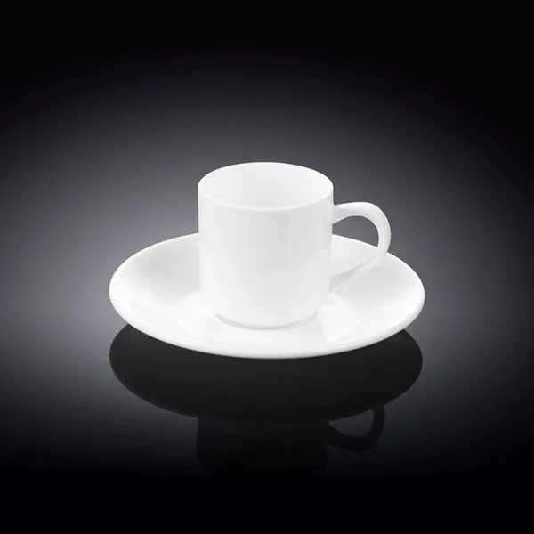 White 3 Oz | 90 Ml Coffee Cup & Saucer