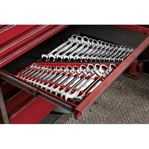 Wrench Set - Milwaukee 15pc SAE Flex Head Ratcheting Combination Wrench Set, 48-22-9413