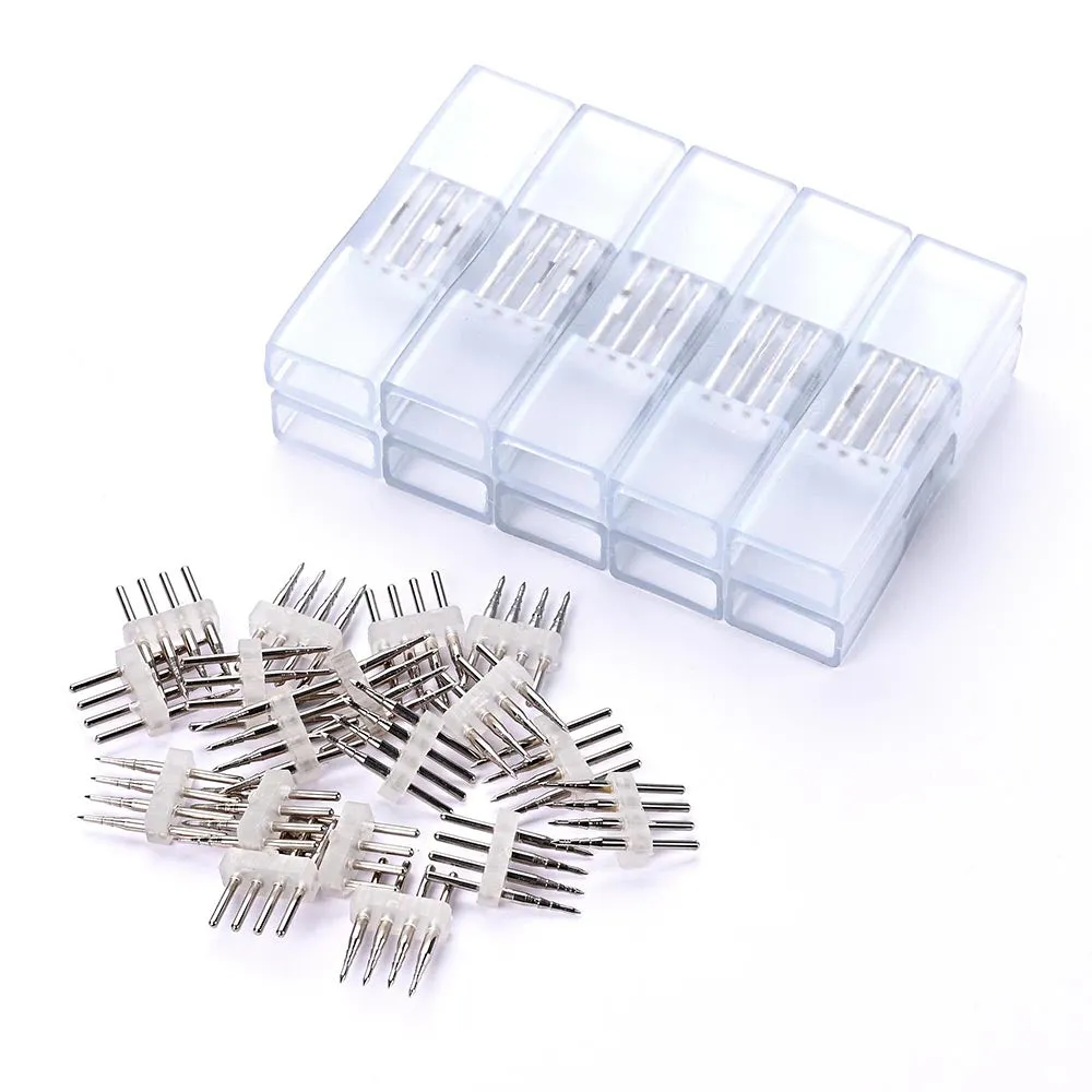 Yescom LED Neon Splice Kit 4-Wire Connectors & Pins 10-Set 18x8mm