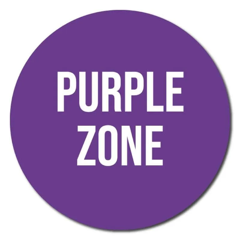 Zone Colours, Indoor Circle Floor Signage, 60cm Diameter